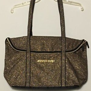 VICTORIA'S SECRET Gold Shimmery Tote/Weekend Bag